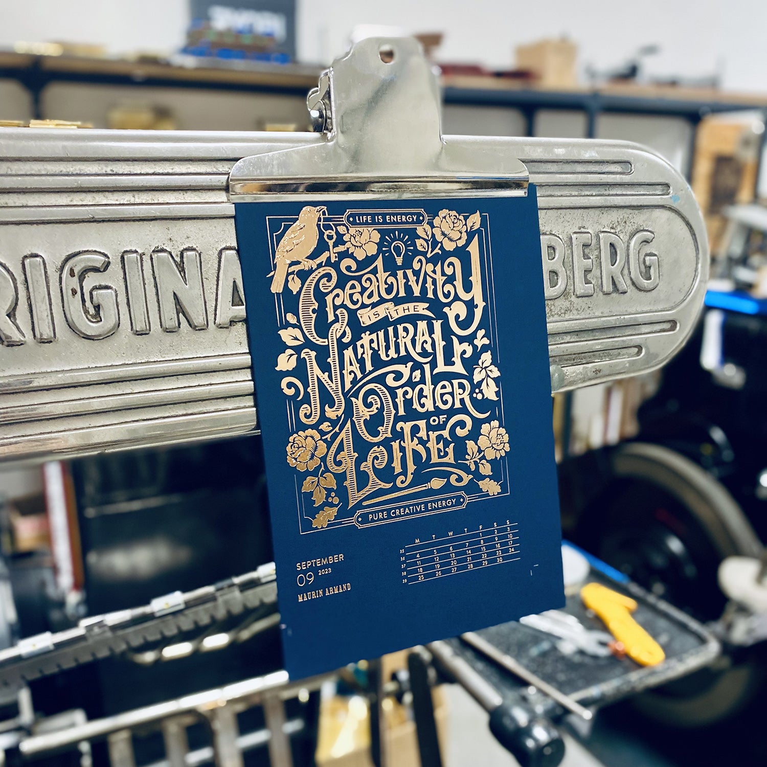 2023 letterpress calendar Artist's proof 09 2023 letterpress calendar Artist's proof 09