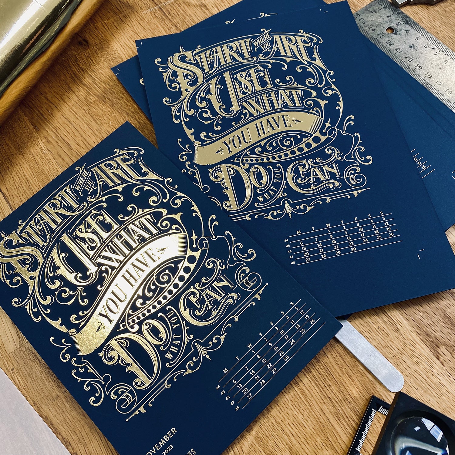 2023 letterpress calendar Artist's proof 11 2023 letterpress calendar Artist's proof 11