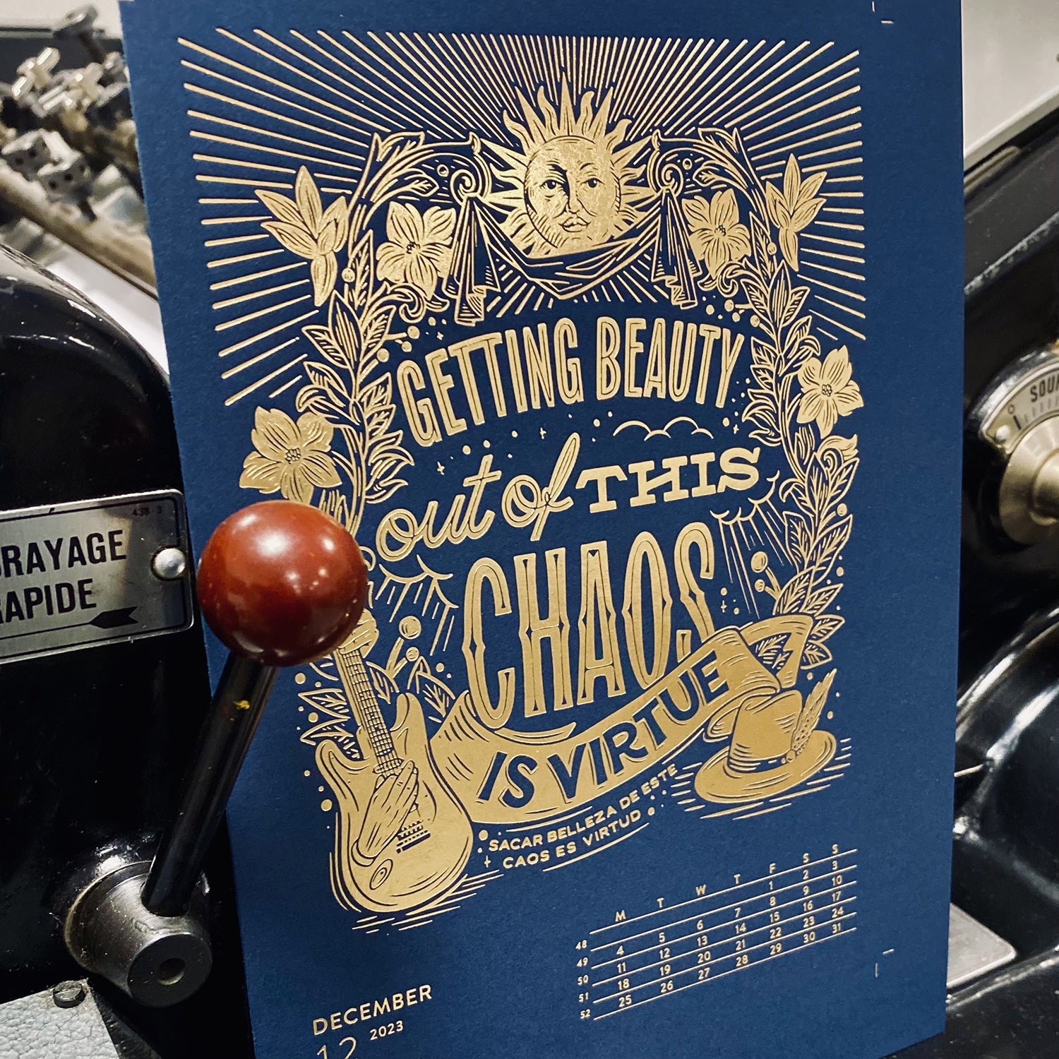 2023 letterpress calendar Artist's proof 12 2023 letterpress calendar Artist's proof 12