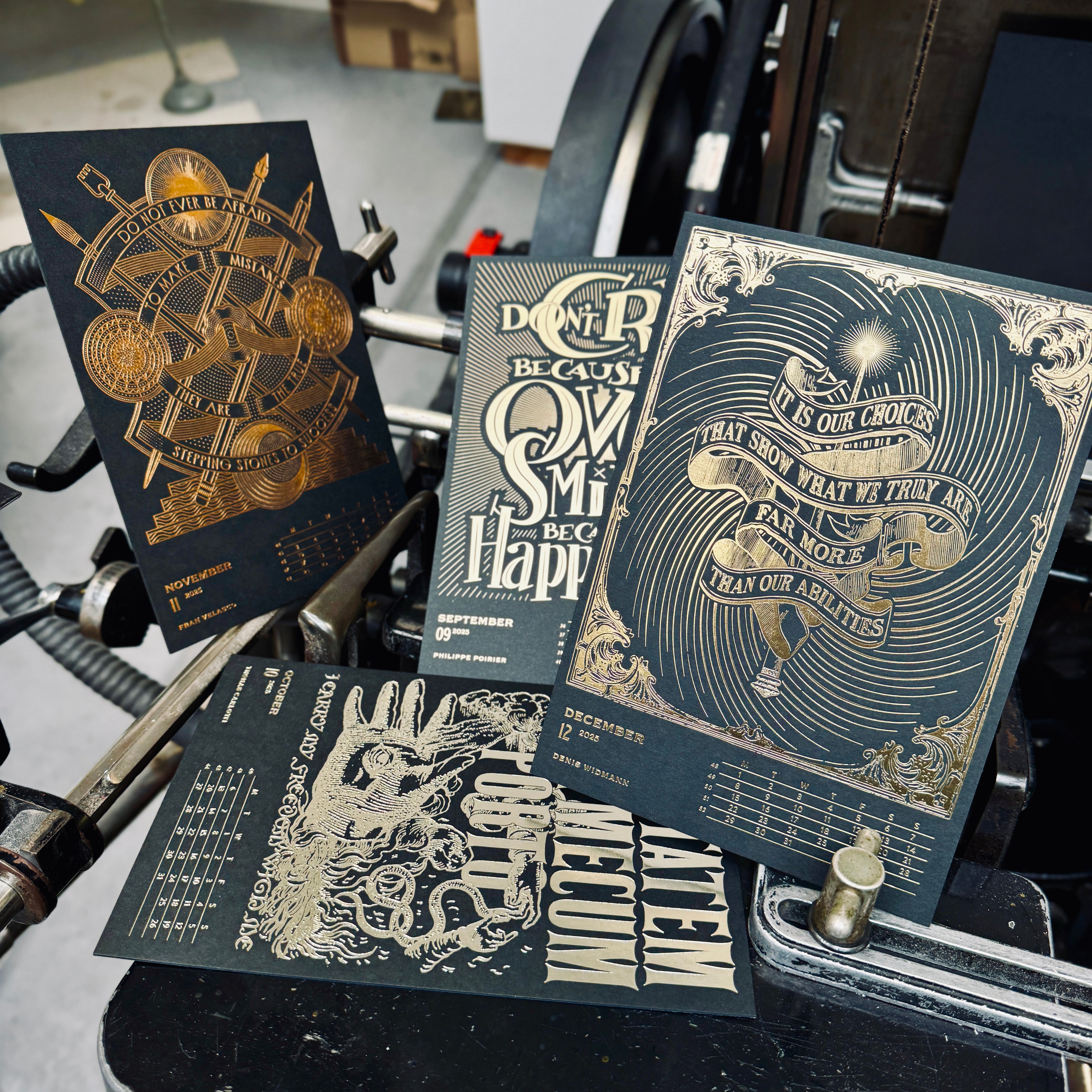 2025 LETTERPRESS CALENDAR - DEEP DARK COLLECTOR edition 2025 LETTERPRESS CALENDAR - DEEP DARK COLLECTOR edition