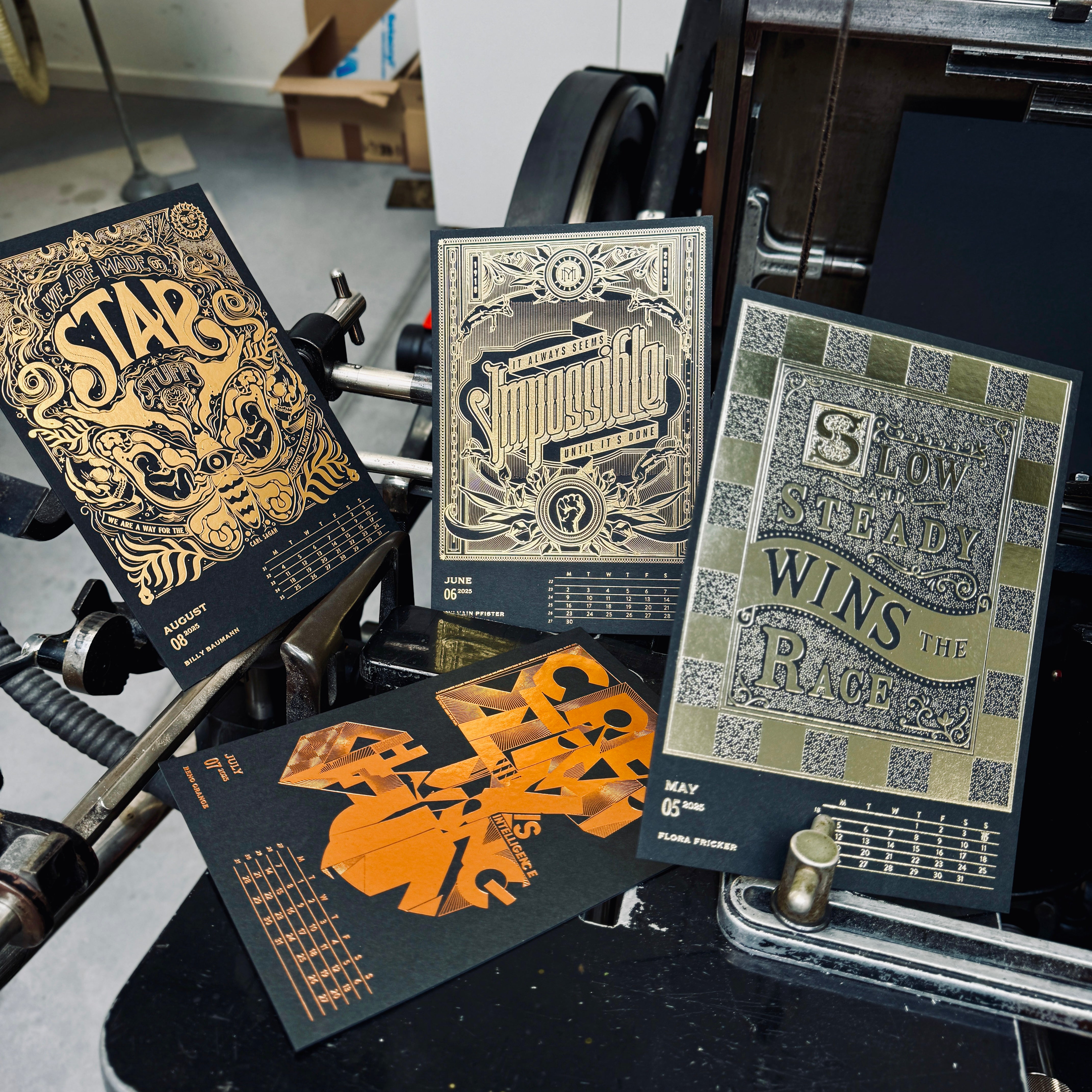 2025 LETTERPRESS CALENDAR - DEEP DARK COLLECTOR edition 2025 LETTERPRESS CALENDAR - DEEP DARK COLLECTOR edition