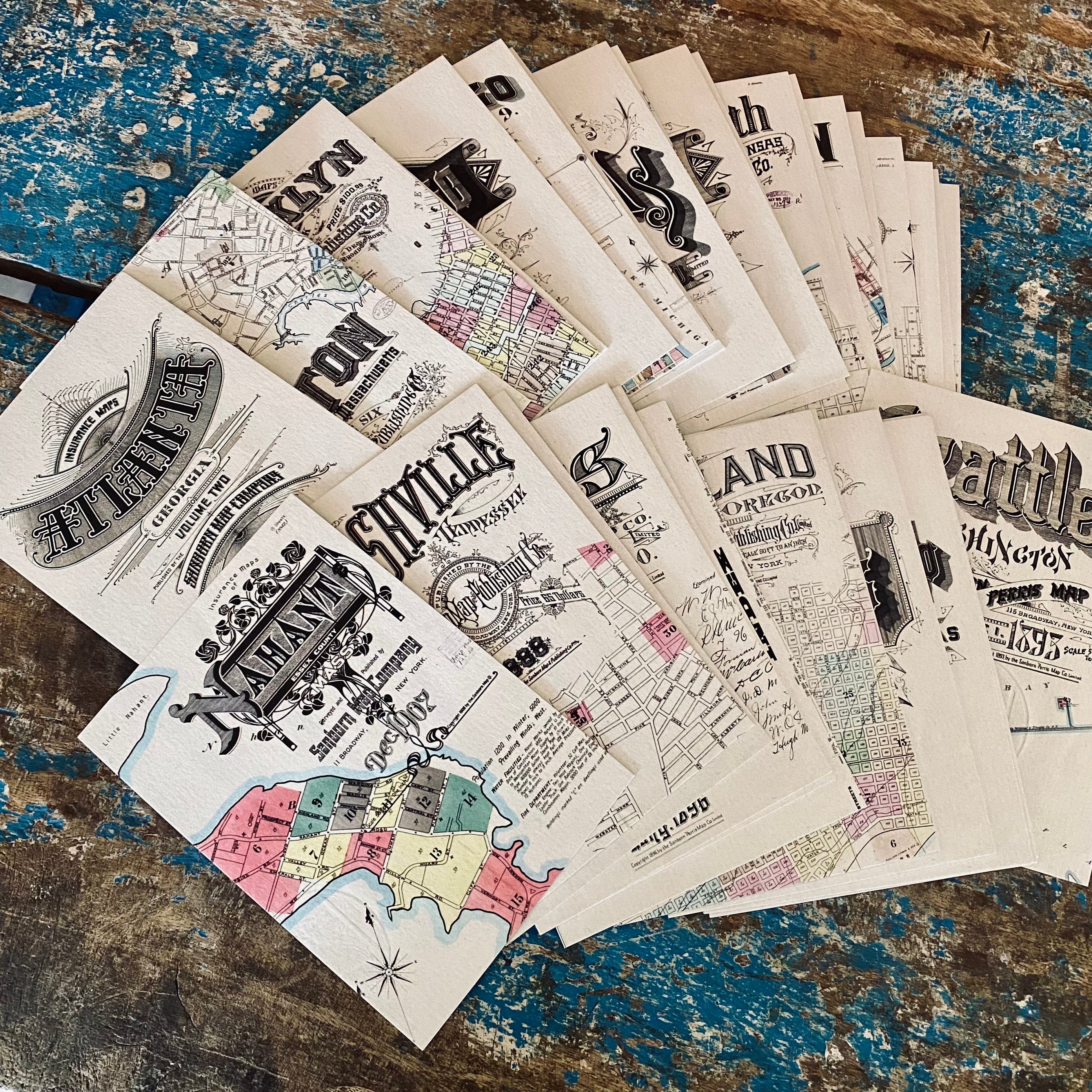 36 ALPHABET CITIES postcards collection 36 ALPHABET CITIES postcards collection