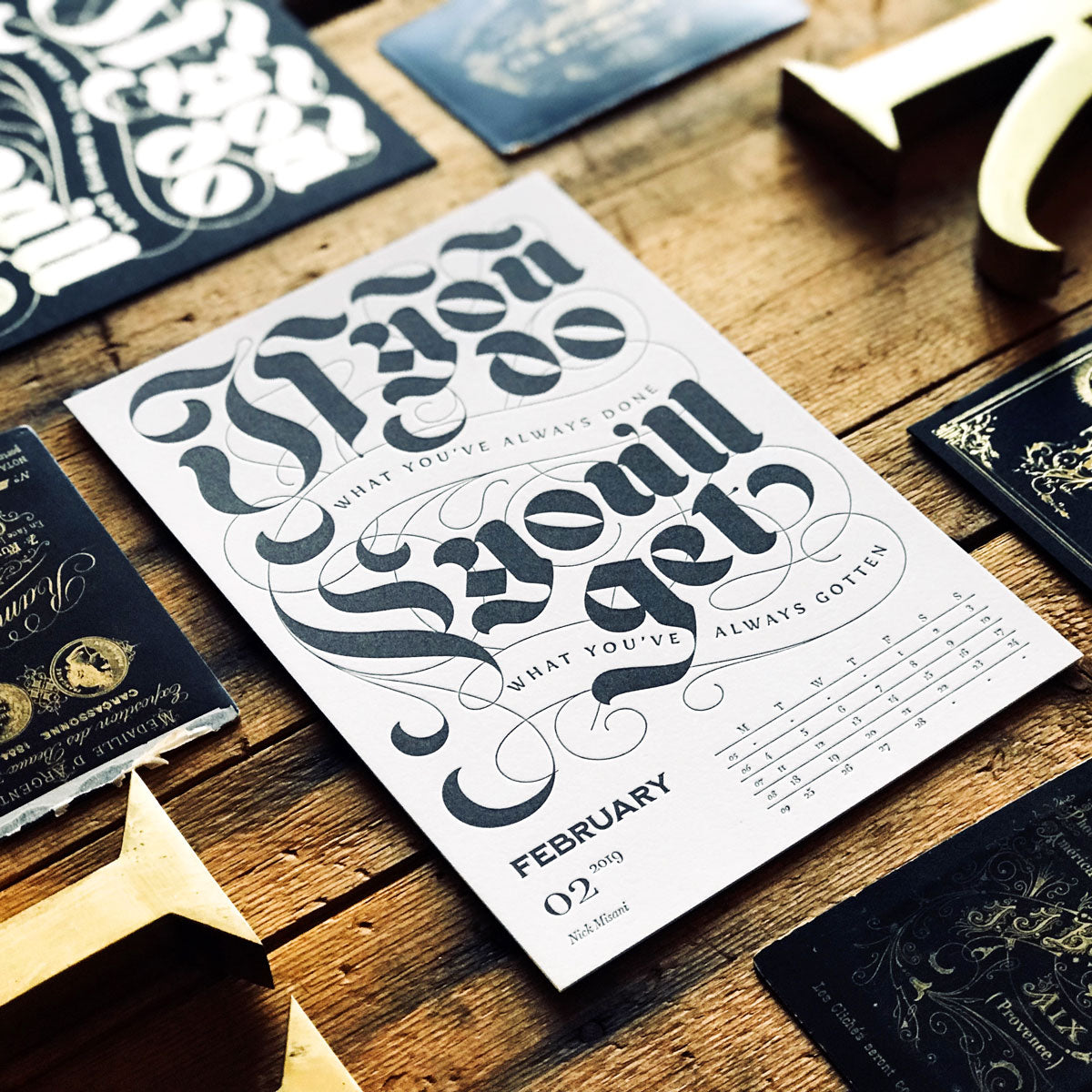 2019 letterpress calendar Artist's proof 02 - MR CUP 2019 letterpress calendar Artist's proof 02 - MR CUP
