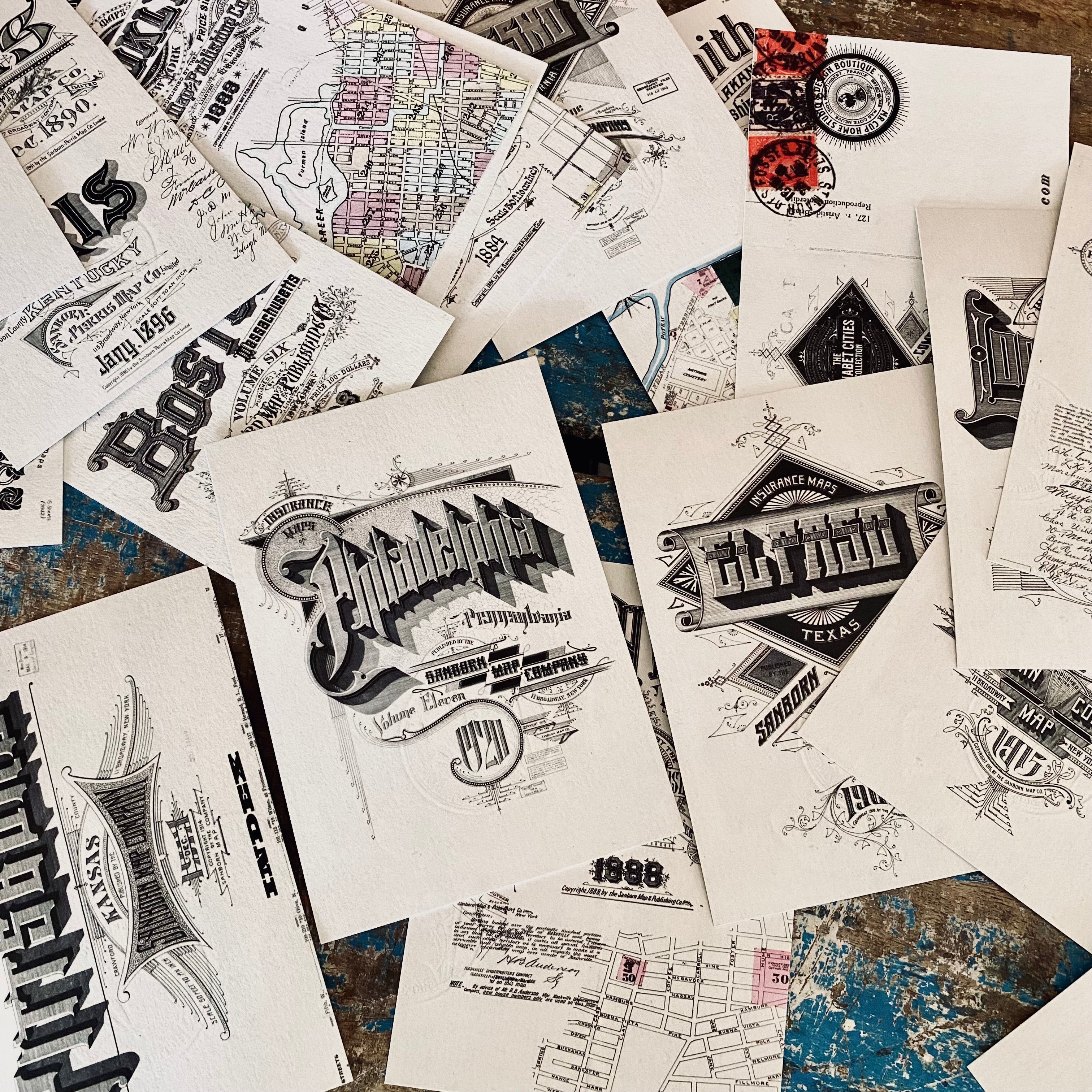 36 ALPHABET CITIES postcards collection 36 ALPHABET CITIES postcards collection