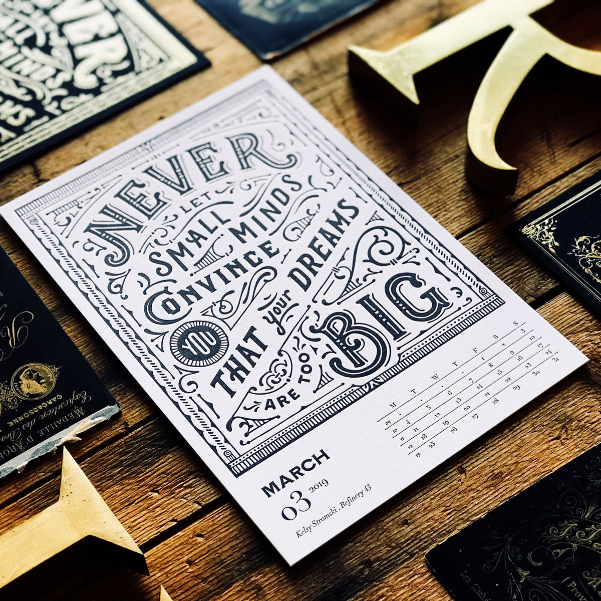 2019 letterpress calendar Artist's proof 03 - MR CUP 2019 letterpress calendar Artist's proof 03 - MR CUP