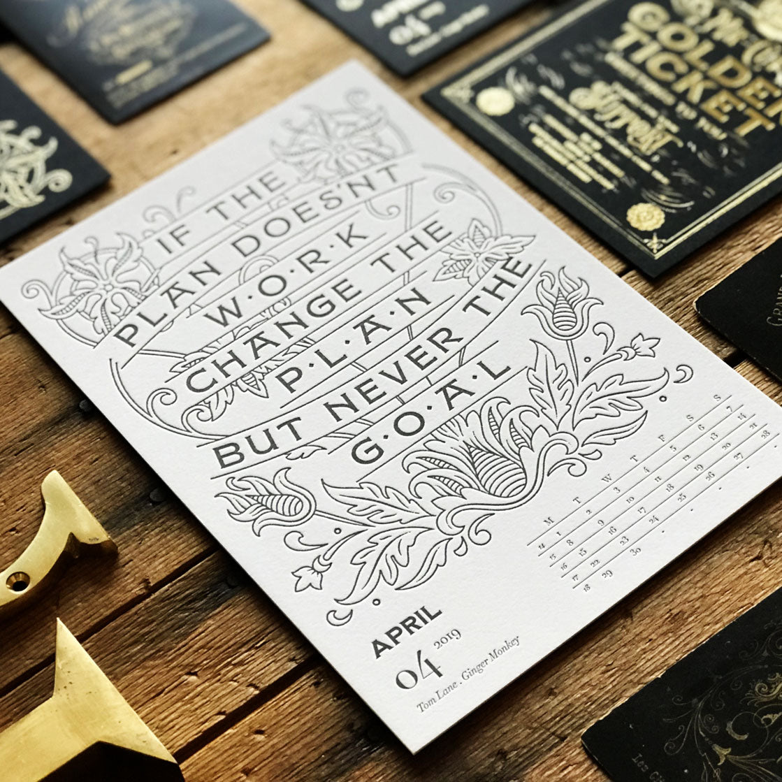 2019 letterpress calendar Artist's proof 04 - MR CUP 2019 letterpress calendar Artist's proof 04 - MR CUP