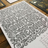 2019 letterpress calendar Artist's proof 05 - MR CUP