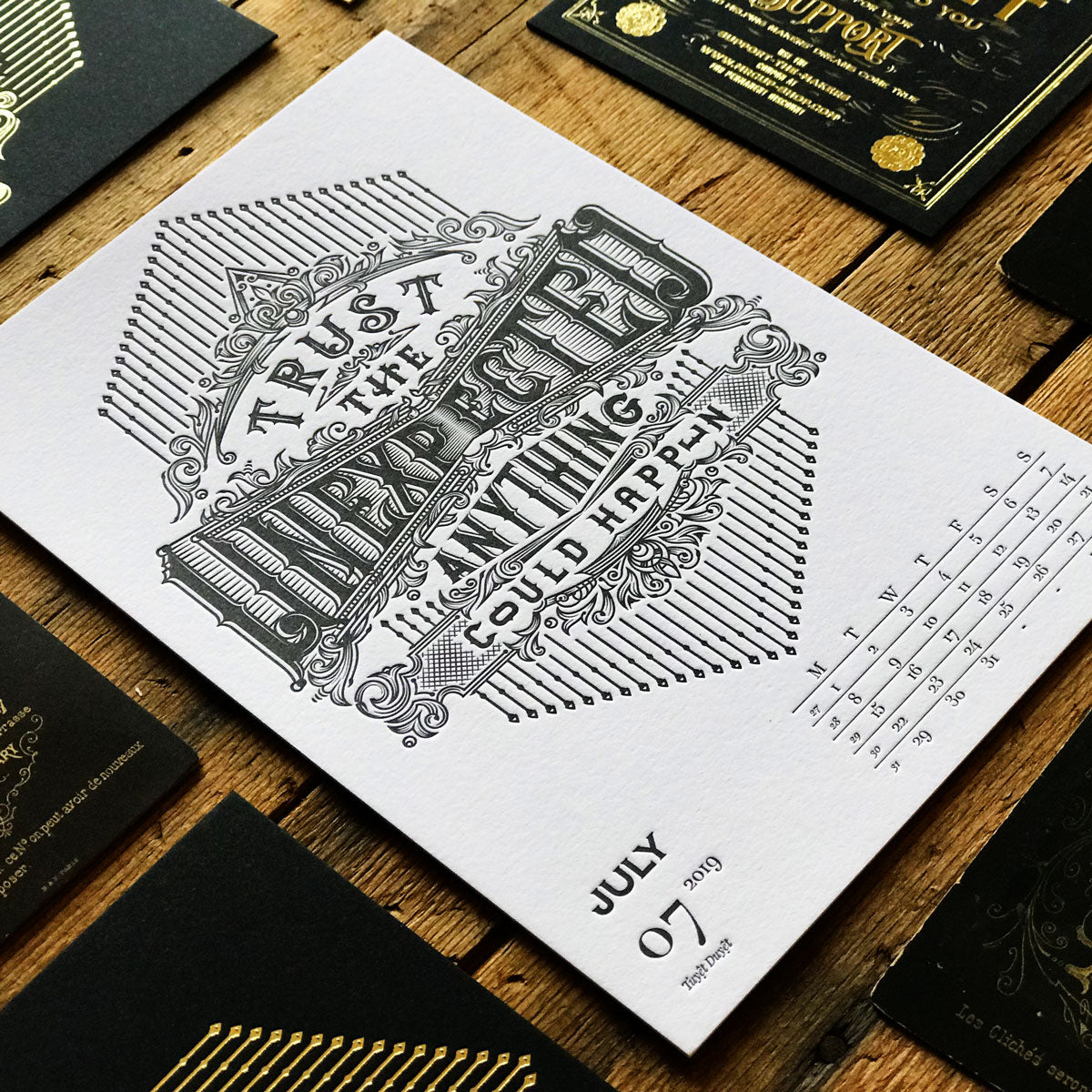2019 letterpress calendar Artist's proof 07 - MR CUP 2019 letterpress calendar Artist's proof 07 - MR CUP