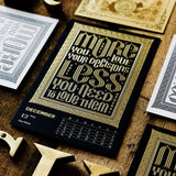 2019 letterpress calendar Artist's proof 12 - hot foil - MR CUP