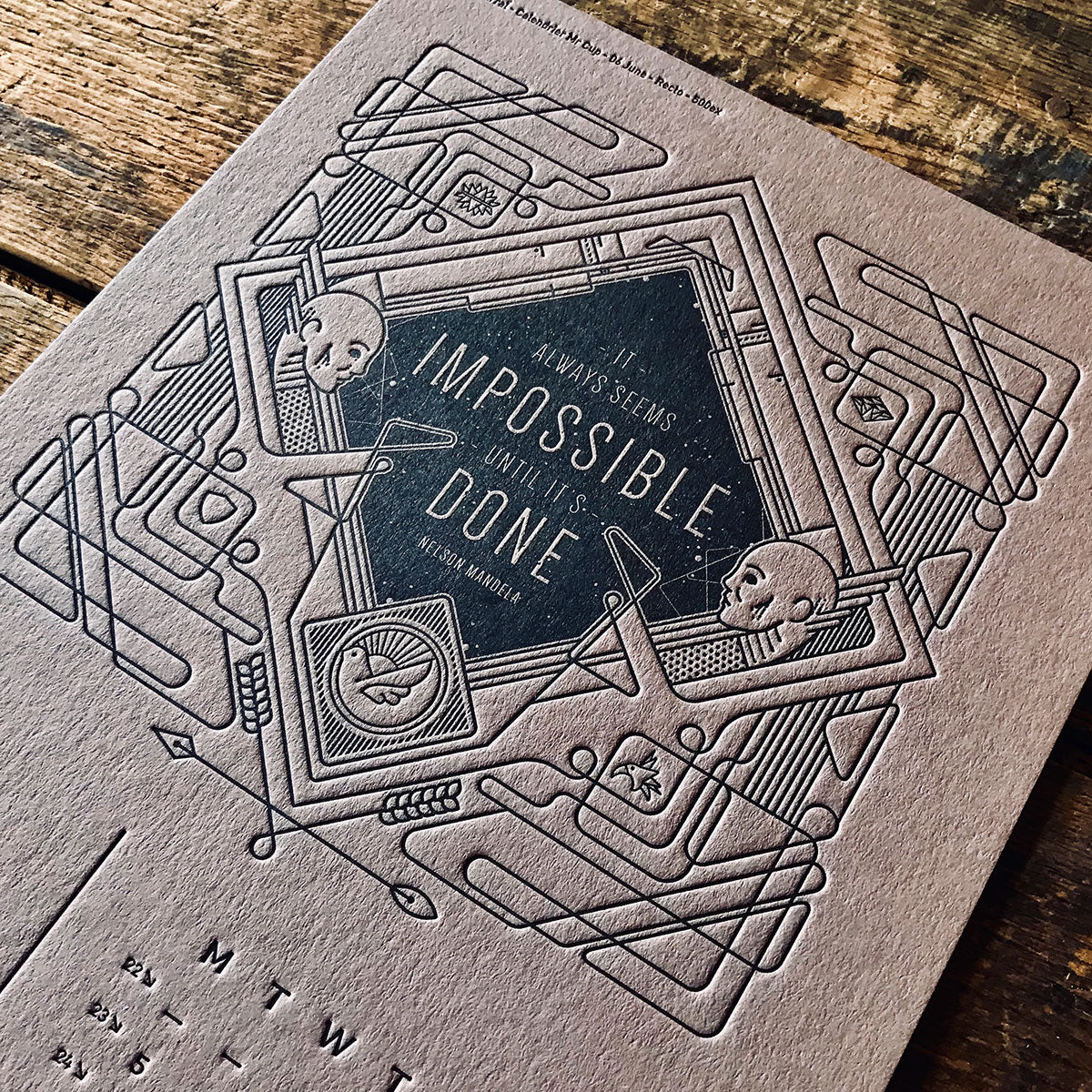 2017 letterpress calendar Artist's proof 06 - MR CUP 2017 letterpress calendar Artist's proof 06 - MR CUP