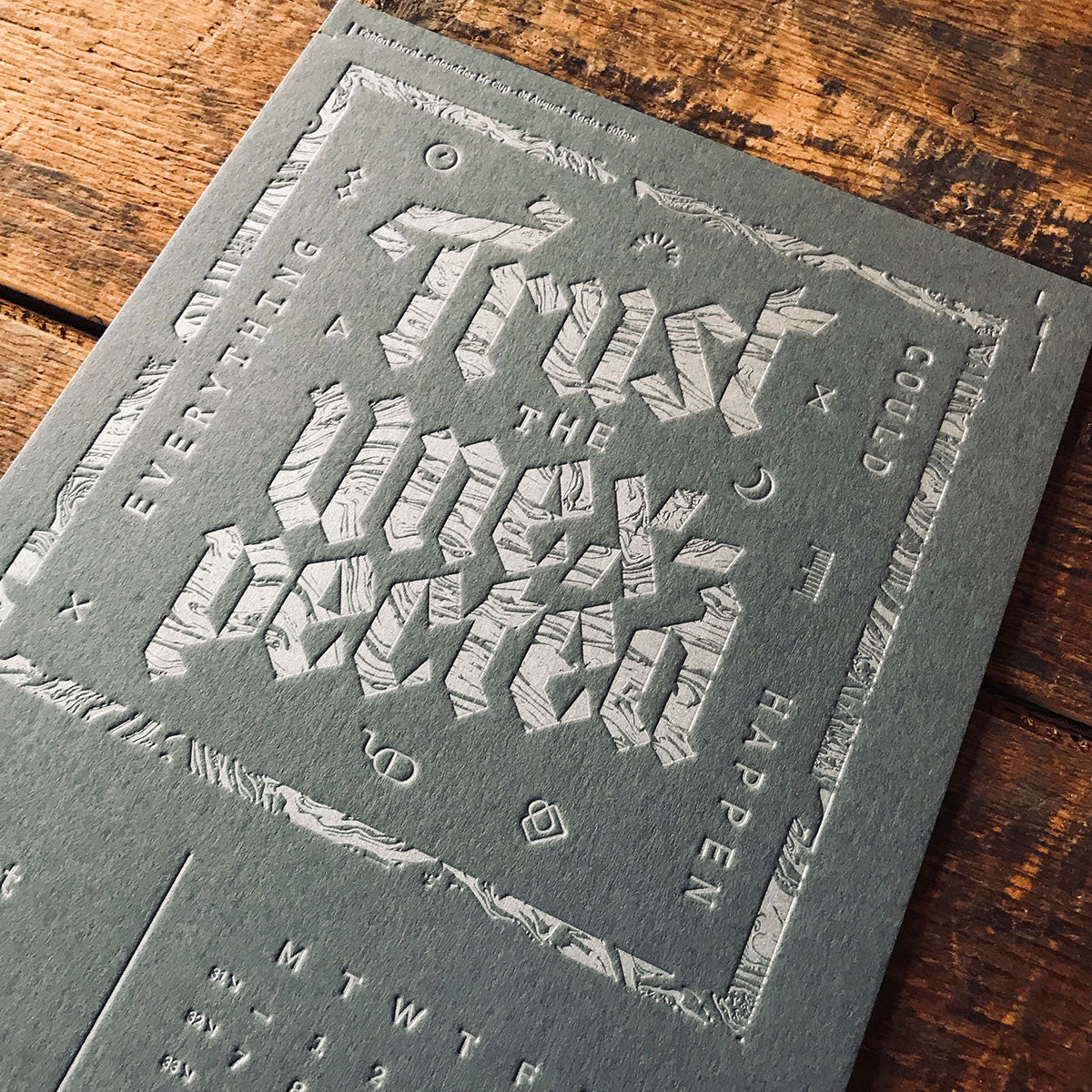 2017 letterpress calendar Artist's proof 08 - MR CUP 2017 letterpress calendar Artist's proof 08 - MR CUP