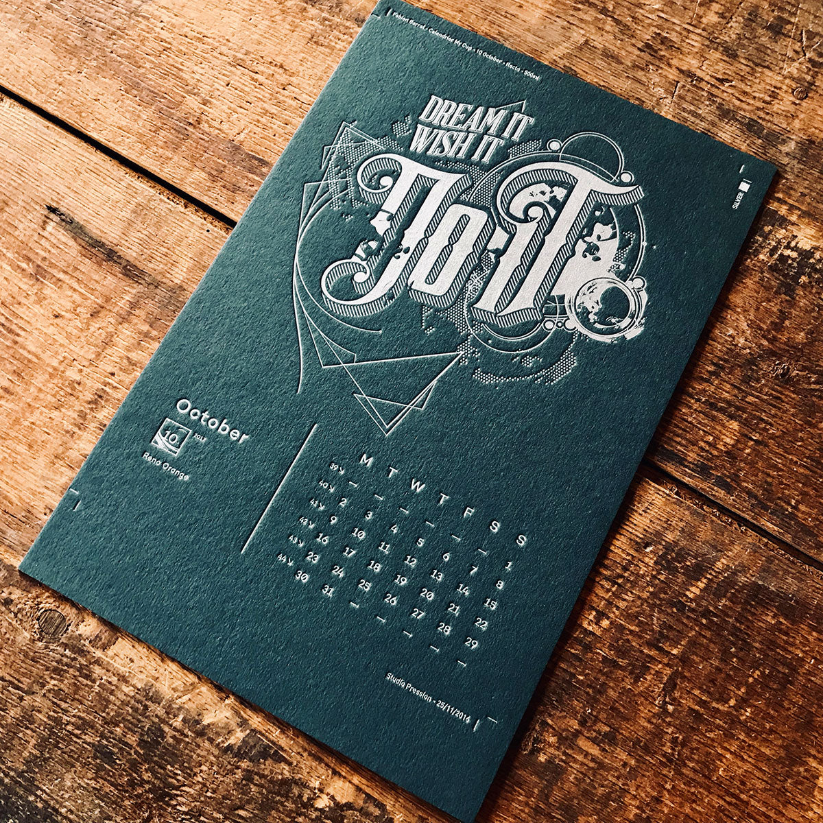2017 letterpress calendar Artist's proof 10 - MR CUP 2017 letterpress calendar Artist's proof 10 - MR CUP