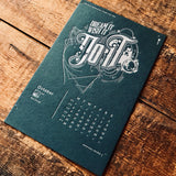 2017 letterpress calendar Artist's proof 10 - MR CUP