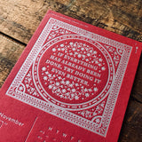 2017 letterpress calendar Artist's proof 11 - MR CUP