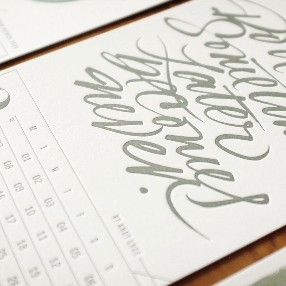 2016 Letterpress calendar copperplate edition - MR CUP 2016 Letterpress calendar copperplate edition - MR CUP