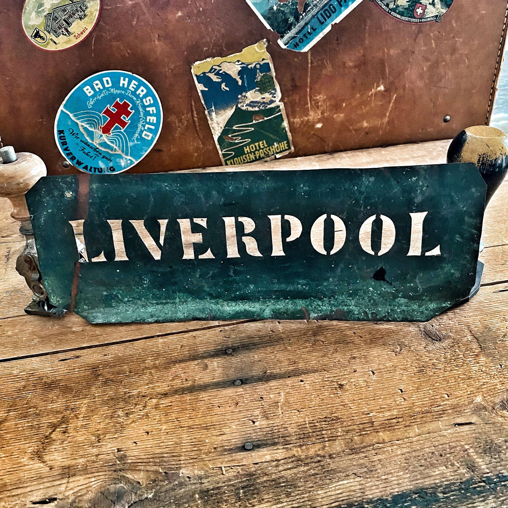 Copper stencil : LIVERPOOOL Copper stencil : LIVERPOOOL