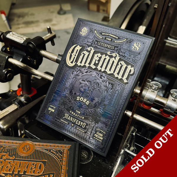 2025 LETTERPRESS CALENDAR - DEEP DARK COLLECTOR edition
