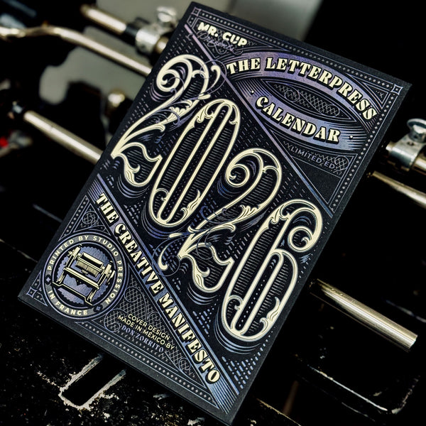 2026 LETTERPRESS CALENDAR - DARK - Collector HOLOGRAPHIC Edition
