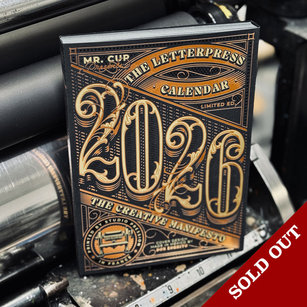 2026 LETTERPRESS CALENDAR - DARK - Collector TABACO Edition