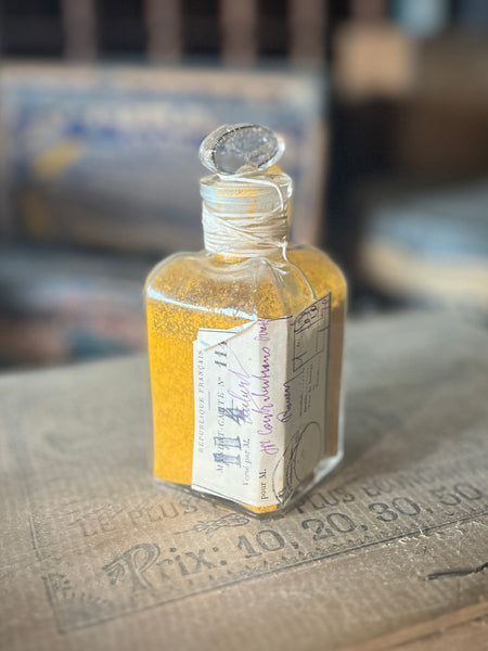 Apothecary bottle with yellow pigment-JP34