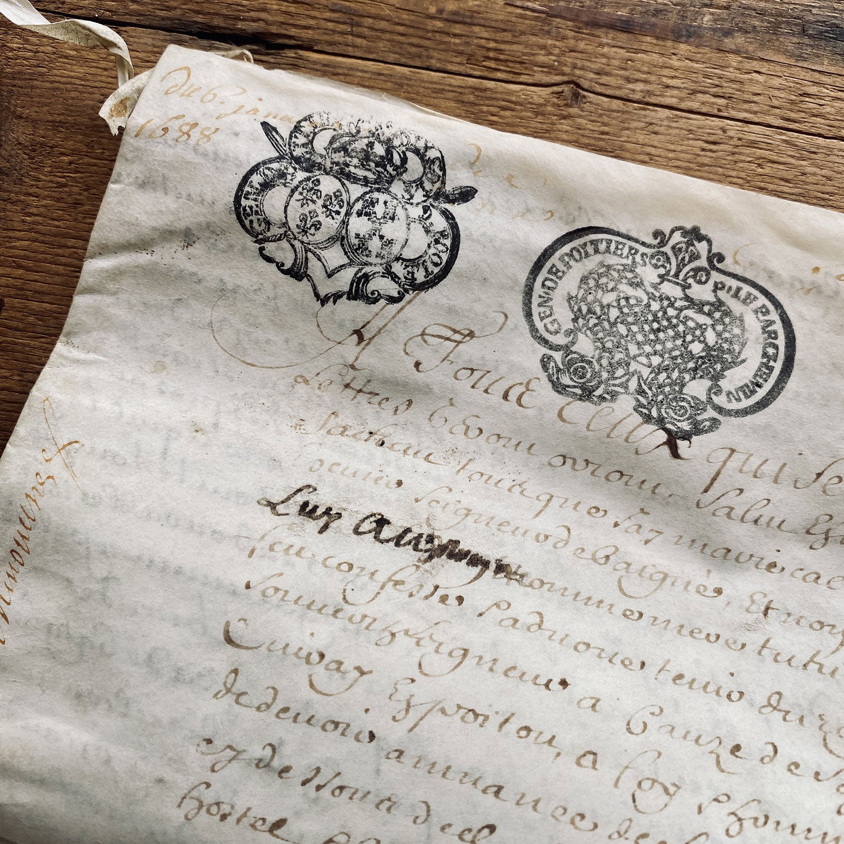 1688 Notarial French parchment (0711-06)