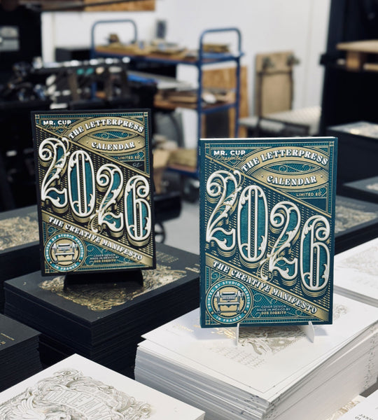 2026 LETTERPRESS CALENDAR - LIGHT & DARK