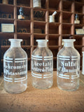 Three antique blown-glass pharmacy bottles, 19th early 20th centuries. LOT N°1