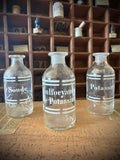 Three antique blown-glass pharmacy bottles, 19th early 20th centuries. LOT N°4