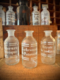 Three antique blown-glass pharmacy bottles, 19th early 20th centuries. LOT N°6