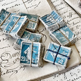 100 Identical French Stamps - BLUE (2803-D2)