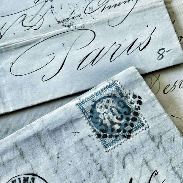 1850s French Blue Letters (2603-L2)