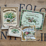 4 Late 1800's GIRAUD French Perfume Labels (0326-G1)