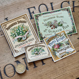 4 Late 1800's GIRAUD French Perfume Labels (0326-G1)