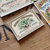 4 Late 1800's GIRAUD French Perfume Labels (0326-G1)