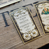 4 Late 1800's GIRAUD French Perfume Labels (0326-G6)