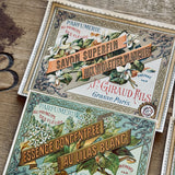 7 Late 1800's GIRAUD French Perfume Labels (0326-G8)