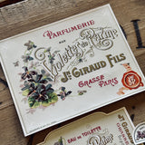 4 Late 1800's GIRAUD French Perfume Labels (0326-G9)