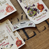 4 Late 1800's GIRAUD French Perfume Labels (0326-G9)