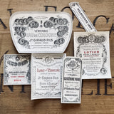5 Late 1800's GIRAUD French Perfume Labels (0326-G14)