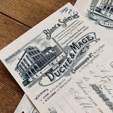 Duché & Mage letterhead and check