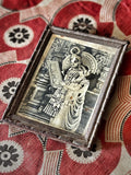 Tin framed Antique Devotional Print of Radha-Krishna - IND 47