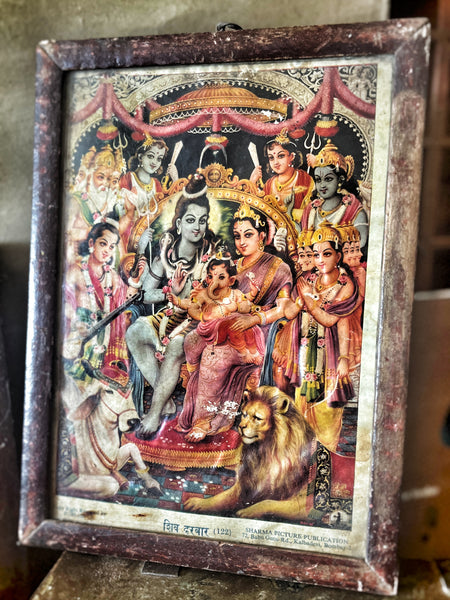 Shiva Darbar Antique Indian frame – IND 56