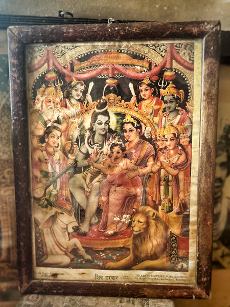 Shiva Darbar Antique Indian frame – IND 56