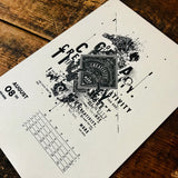 2020 letterpress calendar Artist's proof 08 - MR CUP