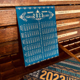 2023 LETTERPRESS CALENDAR - Blue & Copper