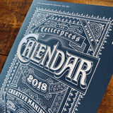 2018 letterpress calendar standard cover - Artist's proof